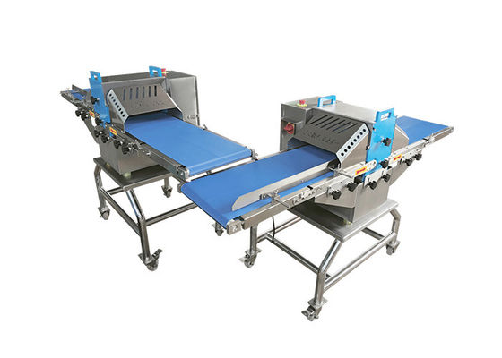 300mm 飼料内 商業用豚肉 腹肉 ストリップ キューブ切断機 500KG/H