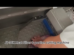 JY-36K 水平ミートスライサー、アウトフィードコンベアベルト付き、冷凍牛肉・豚肉スライス用