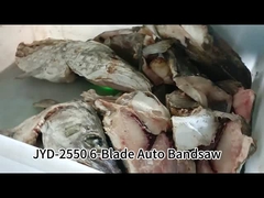 6枚刃自動垂直バンドソーマシン、タッチスクリーン制御付き冷凍魚切断